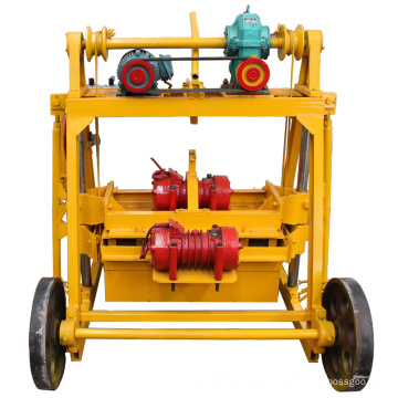 QTF40-3B moving manual small scale concrete hollow block making building machine